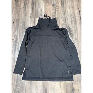 Apana Womans READ Charcoal Gray Pullover Hoodie XL 90% Polyester 10% Spandex Lon